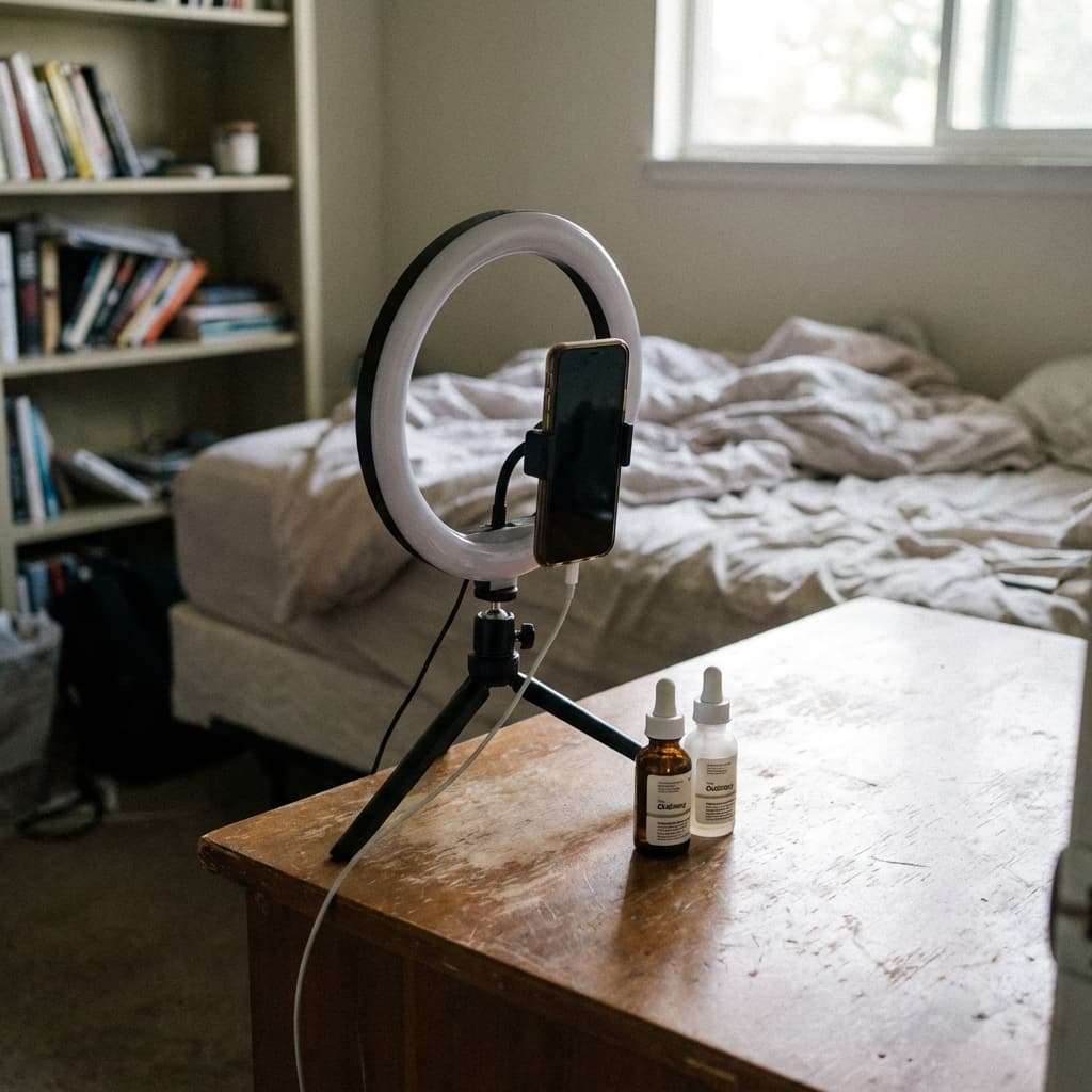 Creator filming equipment setup